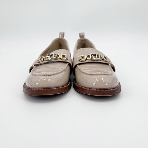 Sam Edelman Christy Loafer Taupe Patent Leather Buckle Strap Womens Size 8.5M - Picture 4 of 11